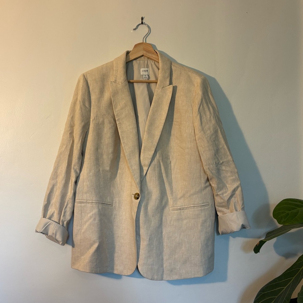 J Crew Linen Blazer